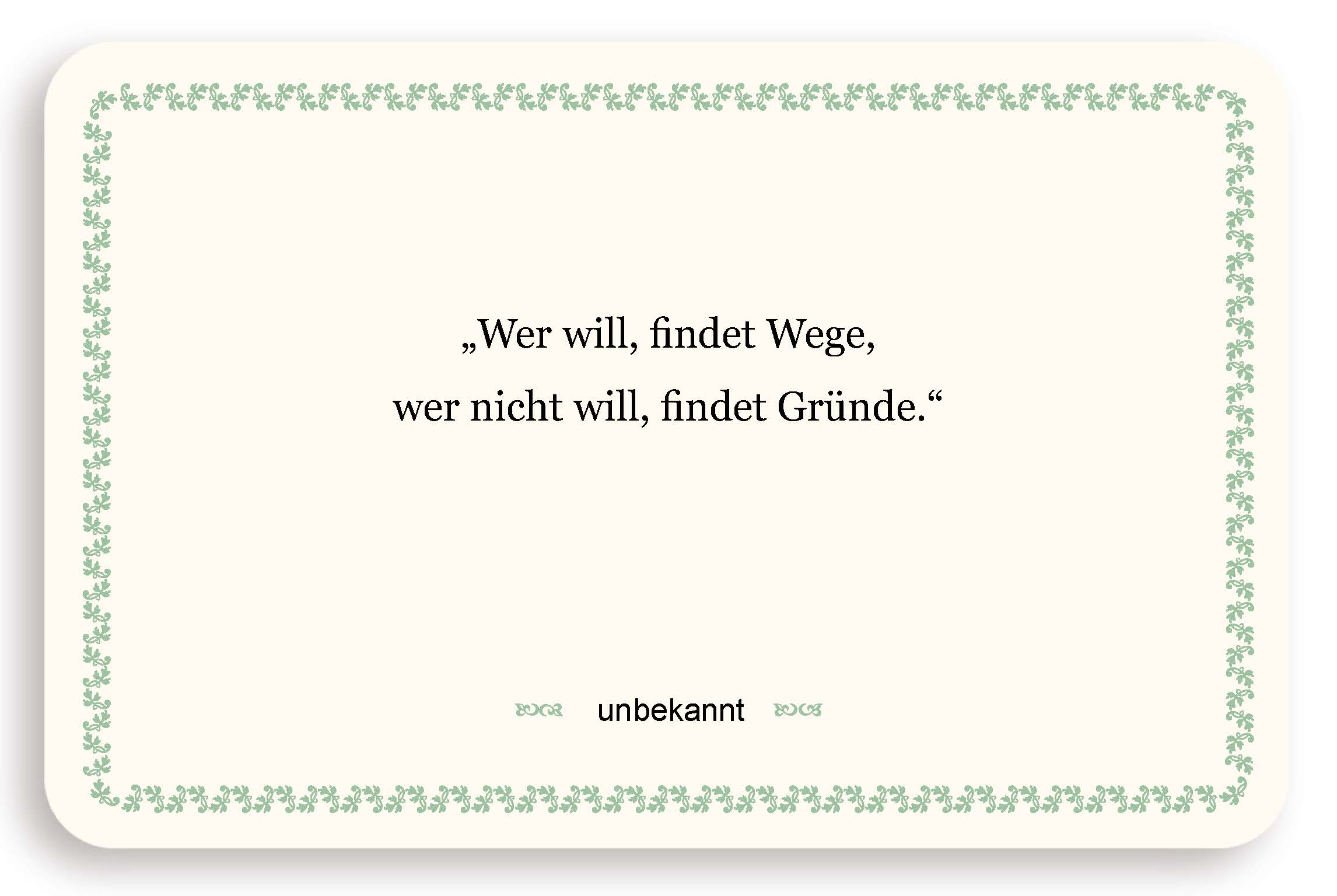 Zitatkarte - Der Weg